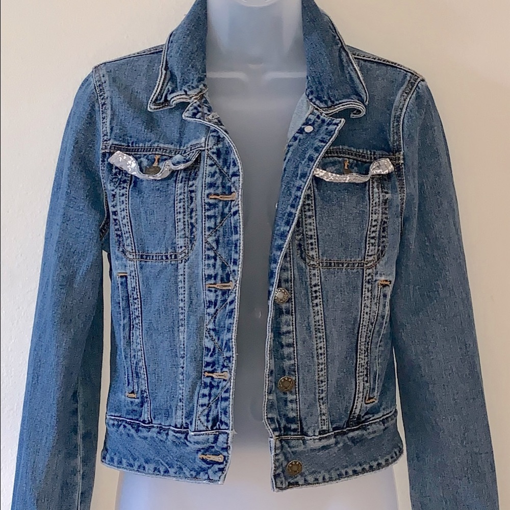 We The Free by Free People - Vintage Look Denim Mechanic Jacket - Sz. XS / S / M